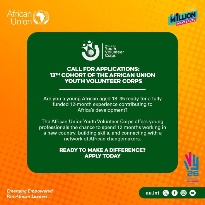 CALL FOR APPLICATIONS: AU-YVC 2026!